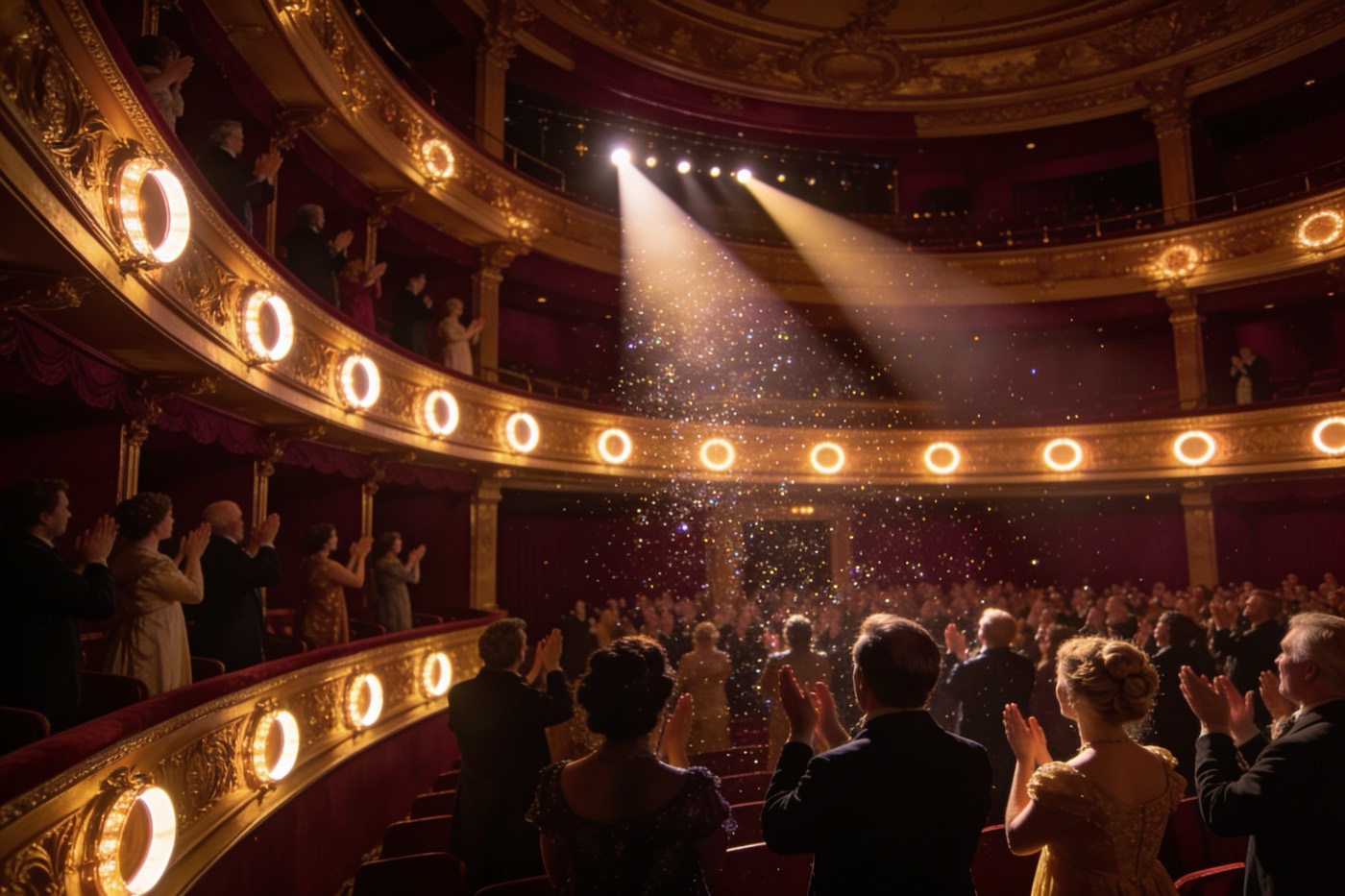 The house on its feet in golden light as the winner chooses her encore guest